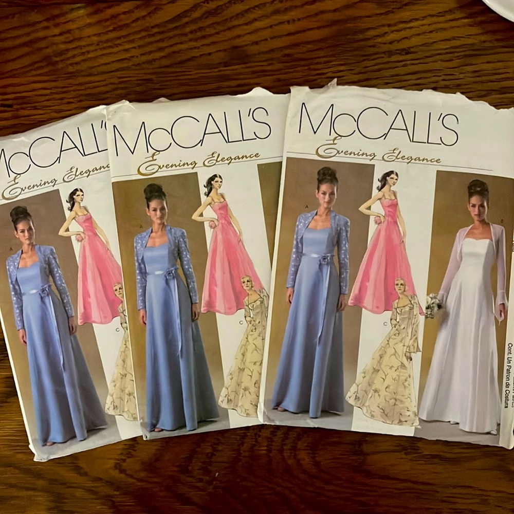 SET OF THREE NEVER USED MCCALL’S PATTERNS